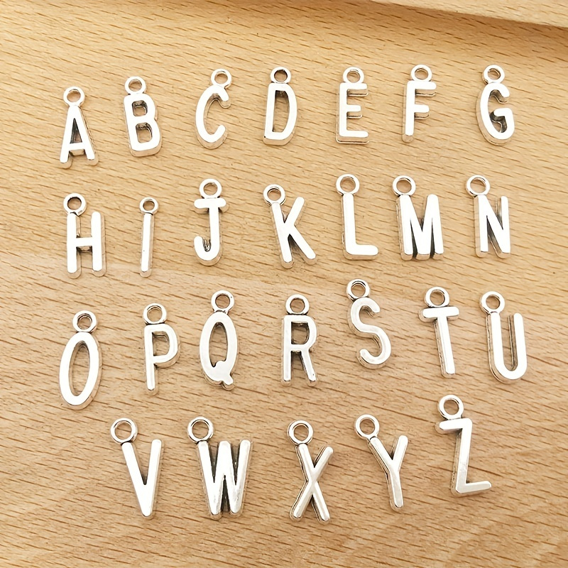 A z Metal Zinc Alloy Creative Letter Charms Fit Jewelry - Temu