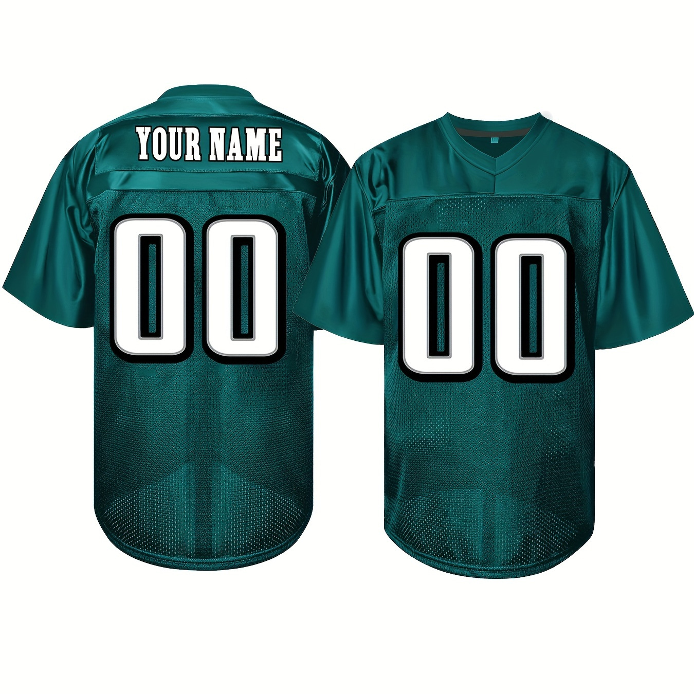 

Customizable Men's American Football Jersey, Embroidered Polyester Sports Top, V-neck, Stretch Knit, With Name And Number, Sizes S-3xl, For Casual, Training, Daily Wear, Street Style, Party, Vacation