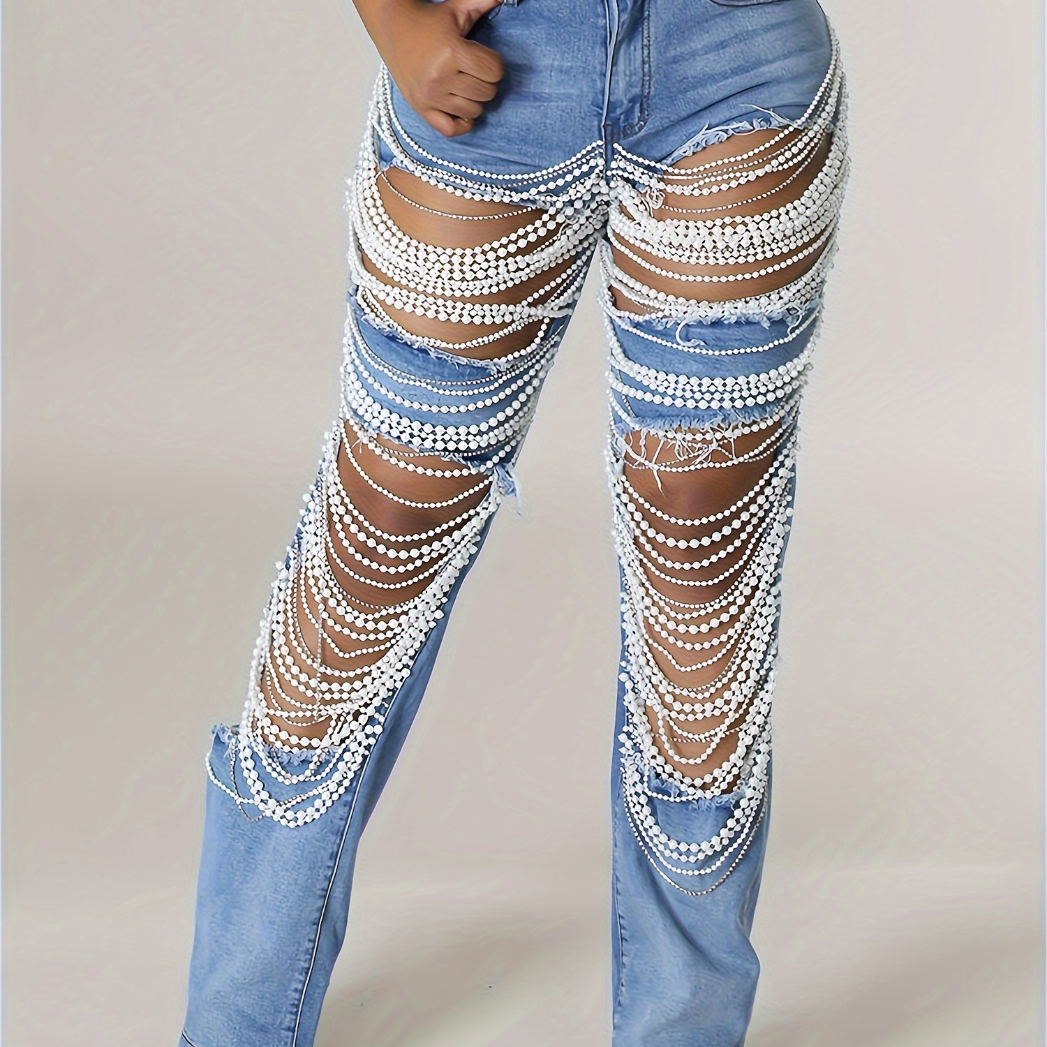 

Women's Straight Leg Decoration , Pants