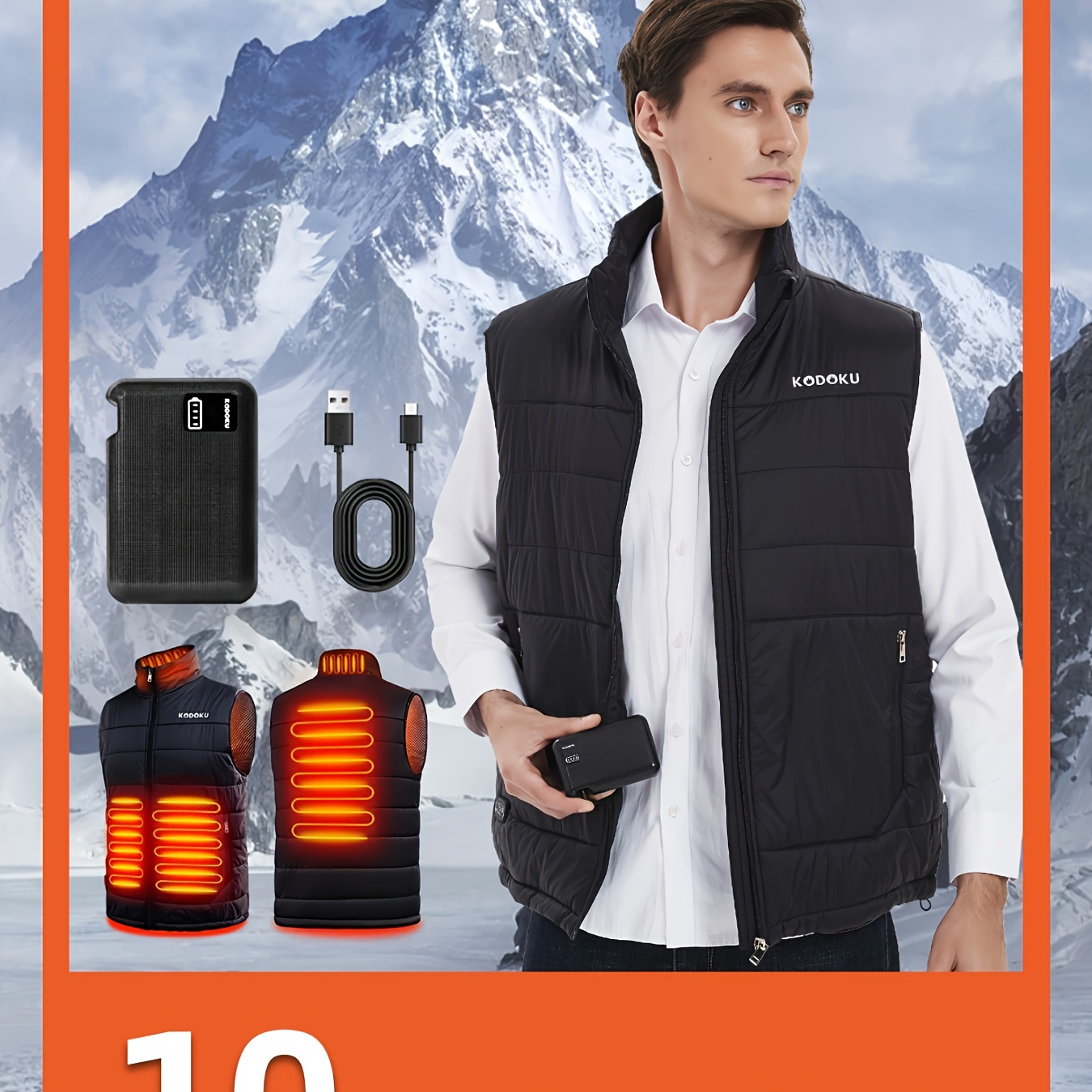 

Vest For Menwith Battery Pack Included 7.4v, Heating Vest Lightweight Vest Winter Warm