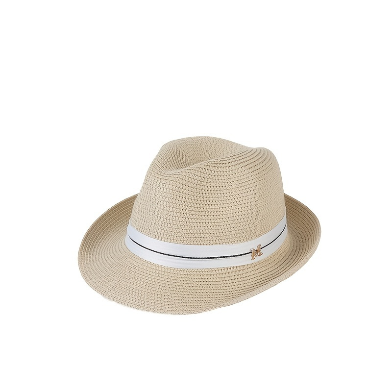 Dallas Men Summer Travel Sun Visor Wide Brim Casual Horse Riding Western Cowboy  Hat Cap Beige 