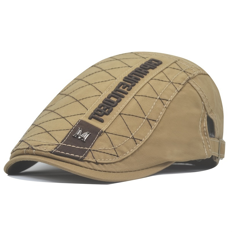 

Casquette pour hommes avec patch brodé en lettre M, style polyvalent et tridimensionnel, version coréenne, tendance printemps-été-automne, style avant-gardiste pour toutes les saisons.