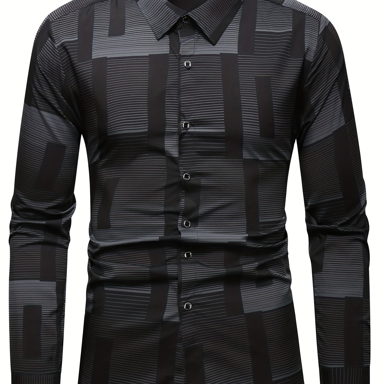 Wrinkle-Free Men's Shirt Long Sleeve Casual Shirt For Business Party Shirt