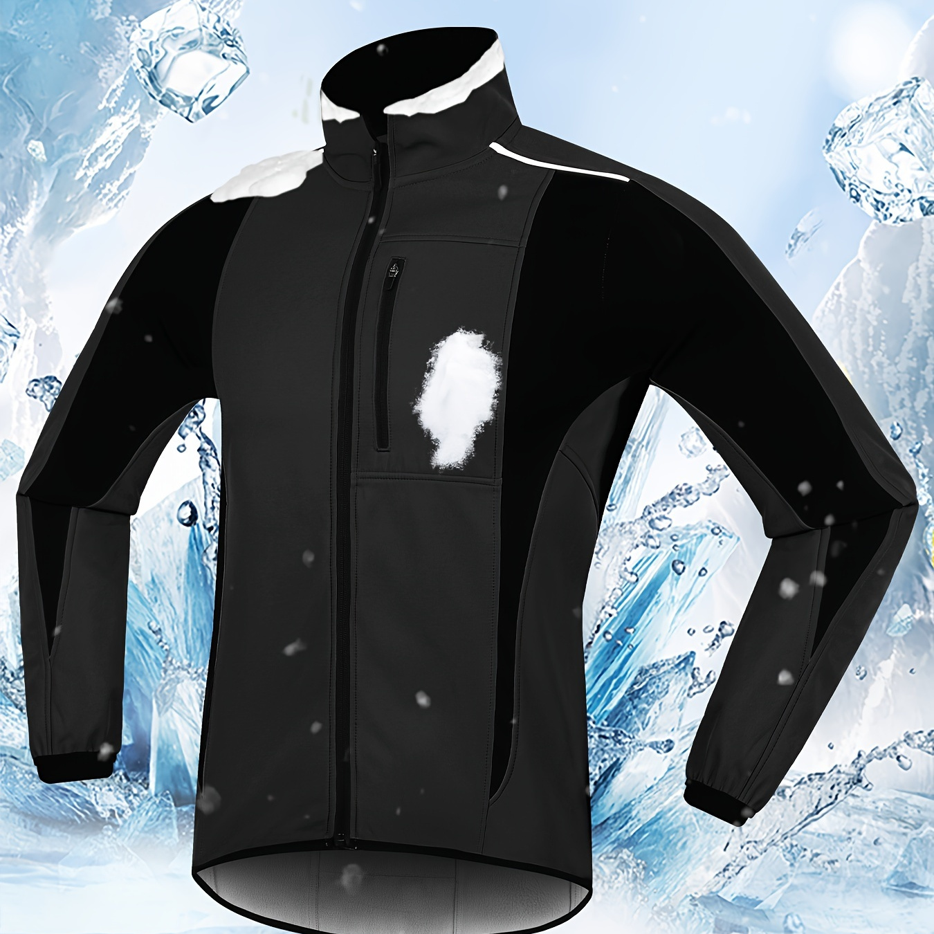 

Men's Cycling Jacket - Windproof, Waterproof, And Thermal Jacket, Full Coat With Stand Collar