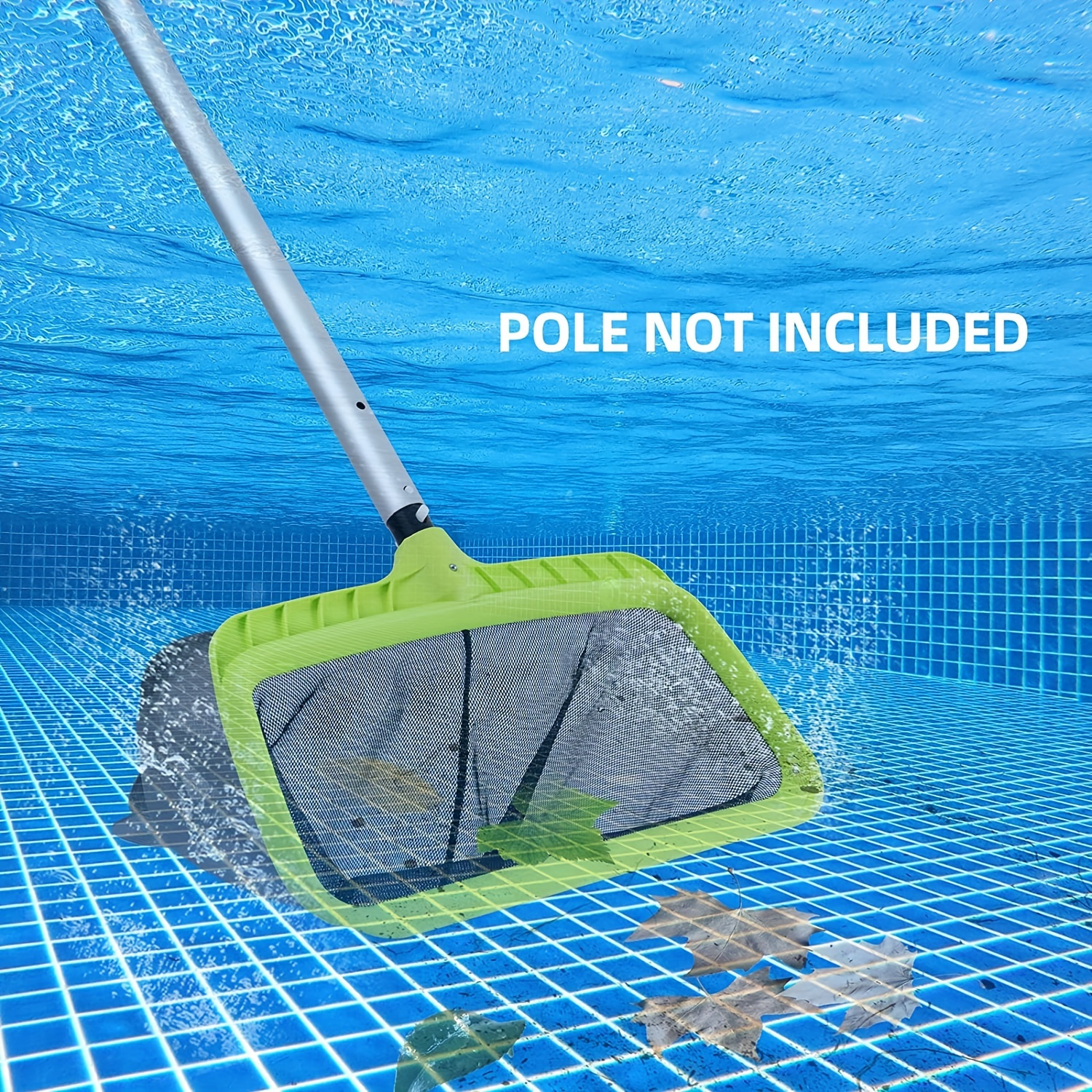 Swimming Pool Leaf Skimmer Net Reinforced Frame Deep Rake - Temu
