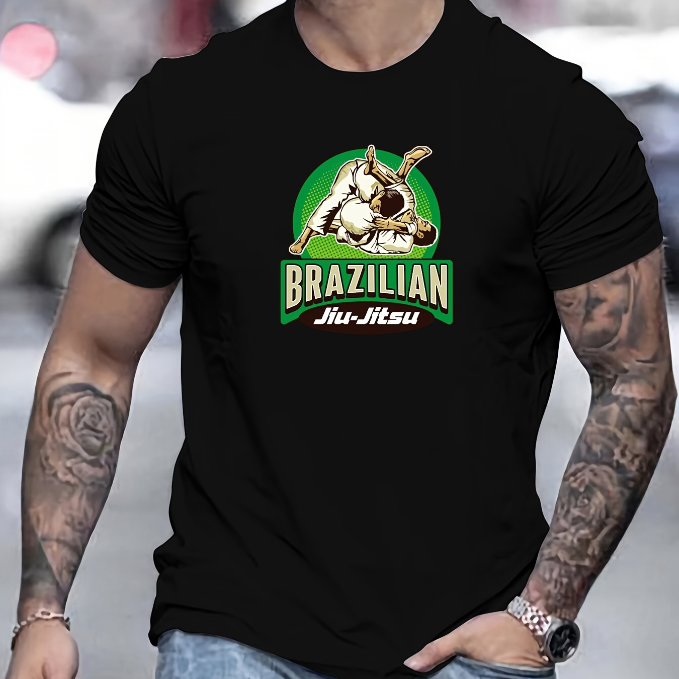 

Print T-shirt For Men, Casual Short Sleeve Top, Men's Tee For Summer Daily Wear