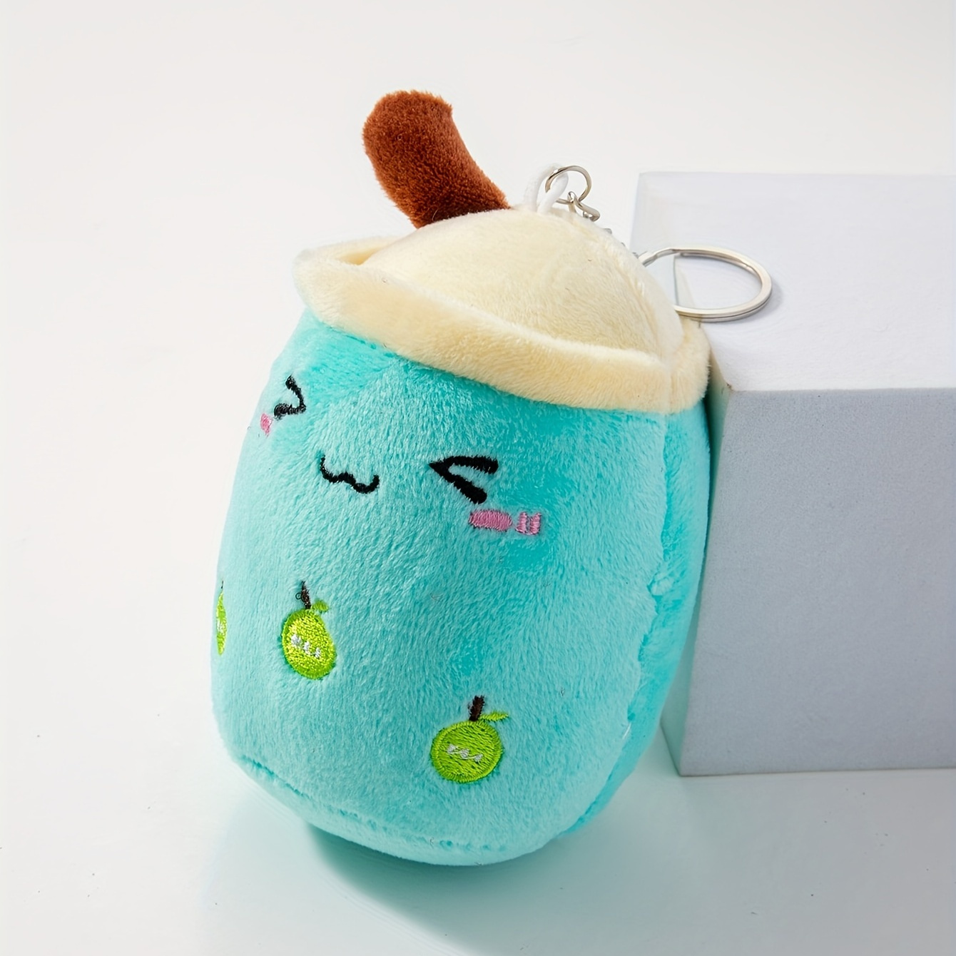 Squishmallow Keychains 3 Pcs Cute Boba Cup Shape Plush Keyring