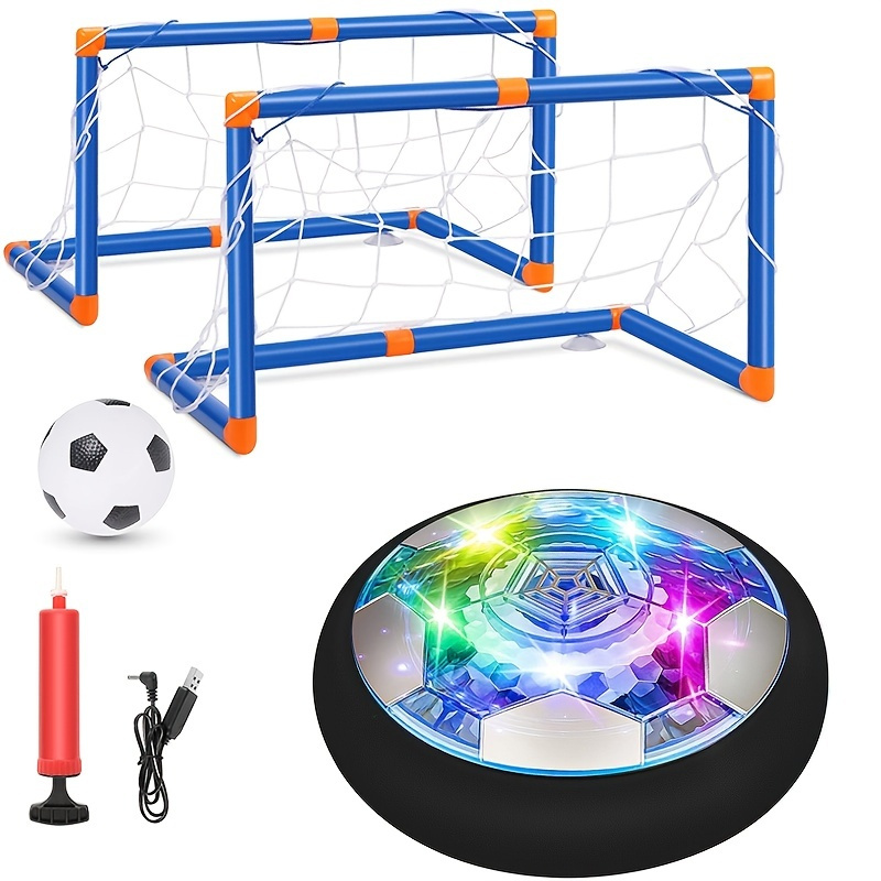 Toy Time Hover Soccer Ball 2-Pack - Air Soccer Balls with LED Lights and  Soft Bumpers - Fun Toys for Kids, Indoor Exercise, Glides on Hard Surfaces  in the Kids Play Toys