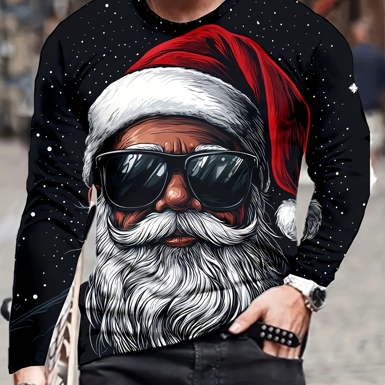

Santa Claus Men's Long Sleeve Shirt