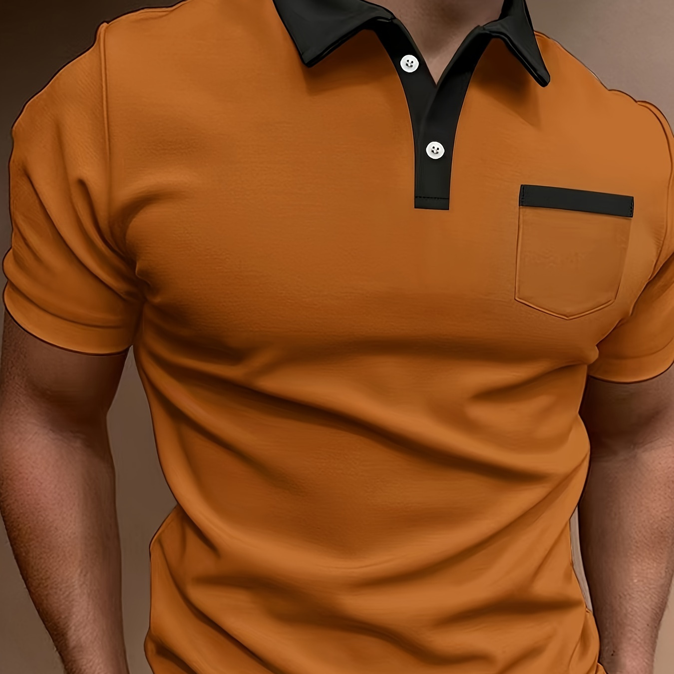 

Cotton Blend Breathable Regular Fit Golf Shirt, Men's Casual V-neck T-shirt Short Sleeve For Summer, Men's Clothing