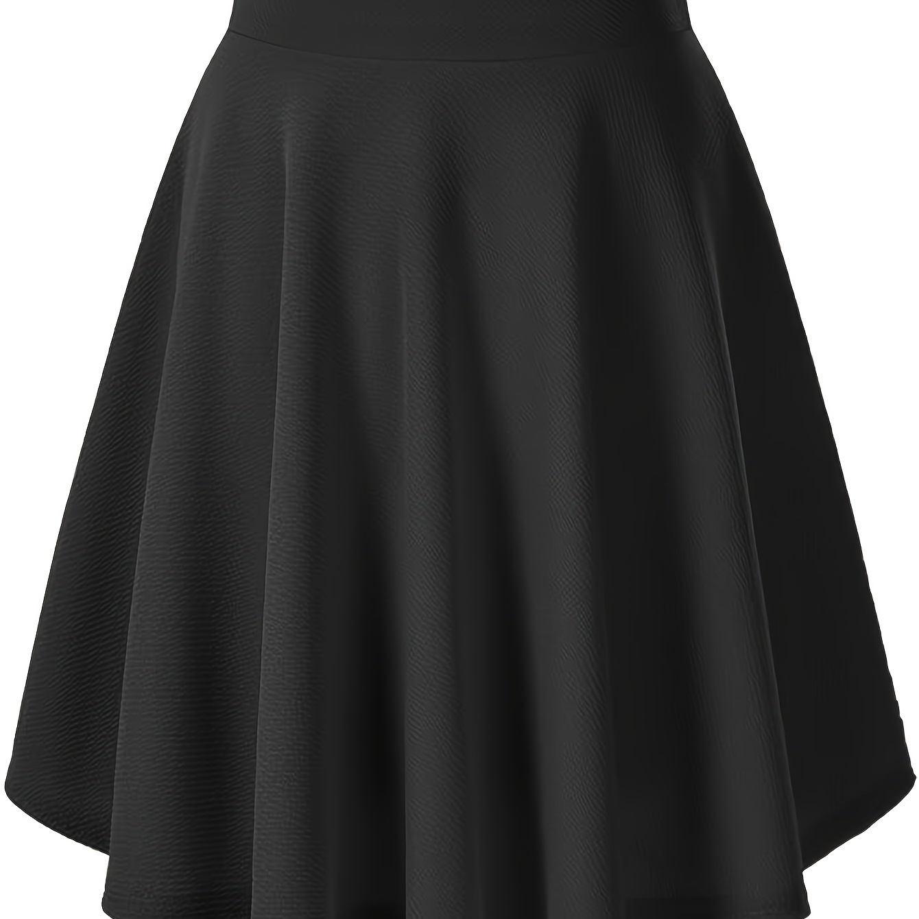 

Solid Color High Waist Skirt, Elegant Flared Skirt For , Women's Clothing