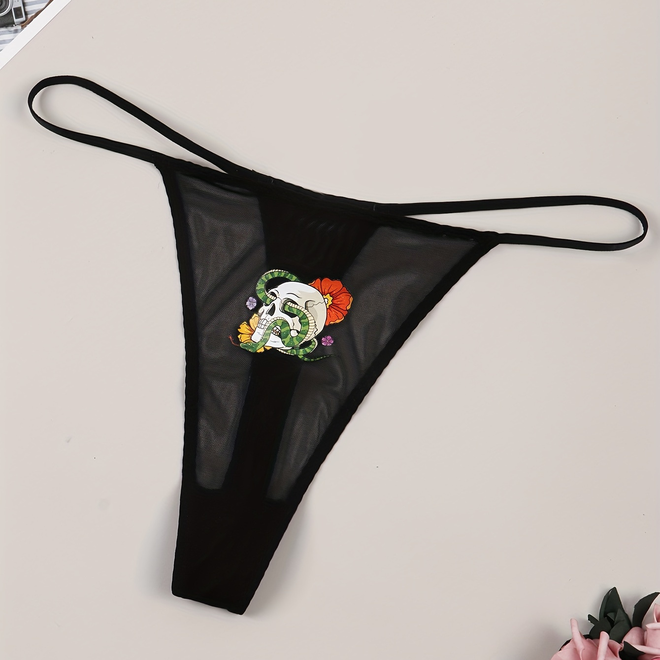 Hot Transparent Skull Print Women Underwear Cool Halloween Thin Mesh Sexy  Panties Sex Thong Seamless Briefs Tanga String - AliExpress