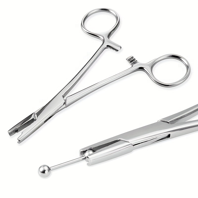 

1pc Professional Stainless Steel Dermal Anchor Holding Tool - Easy To Use Tweezer Clamp For Body Piercing - 3/4/5mm Unscrew Tight Ball Piercing Jewelry Pliers