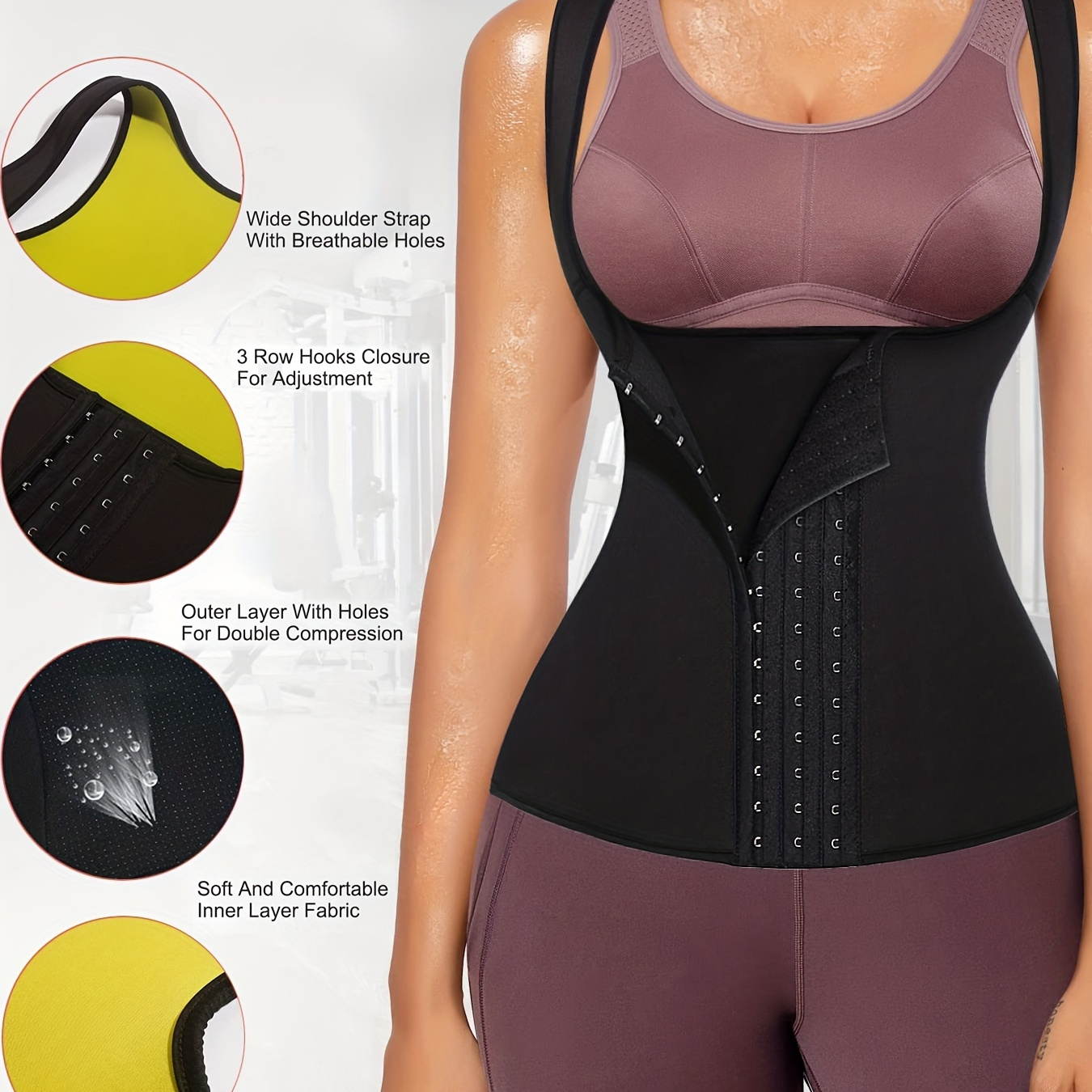 Front Buckle Shaping Tank Tops Waist Trainer Tummy Control - Temu