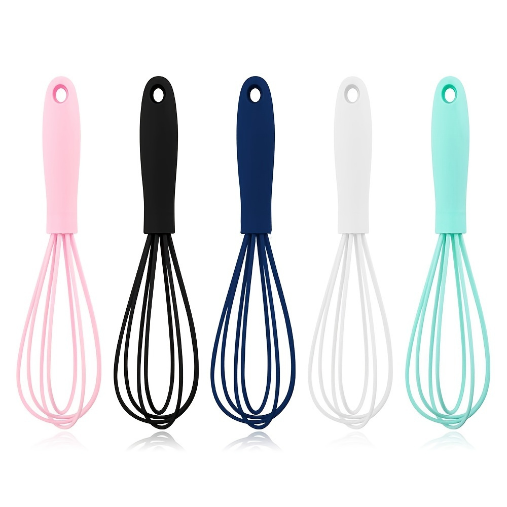 Flat Whisk Silicone Handle Manual Whisk - Temu