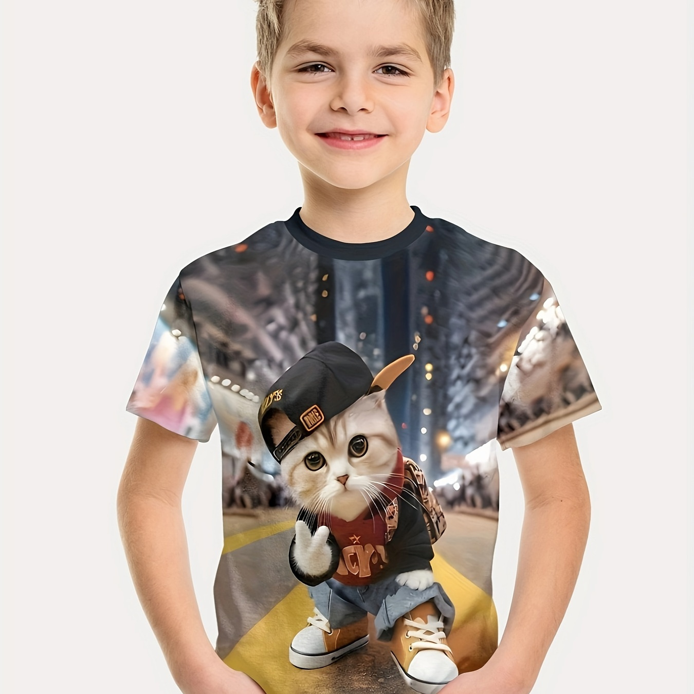 

Cool Kitten 3d Print T-shirts For Boys - Cool, Lightweight And Comfy Summer Clothes!