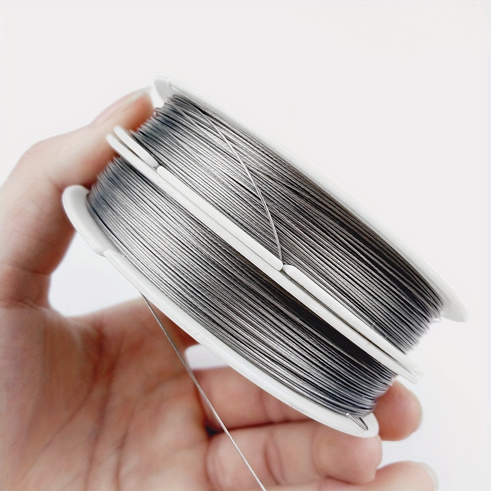 10 Rolls Stainless Steel Beading Wires Round Tiger Tail Strings 25 Gauge  0.45mm