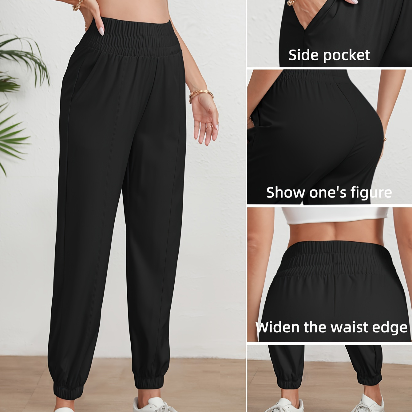 

Waist Jogger Pants, Fit Drying Trouser, Women's Activewear