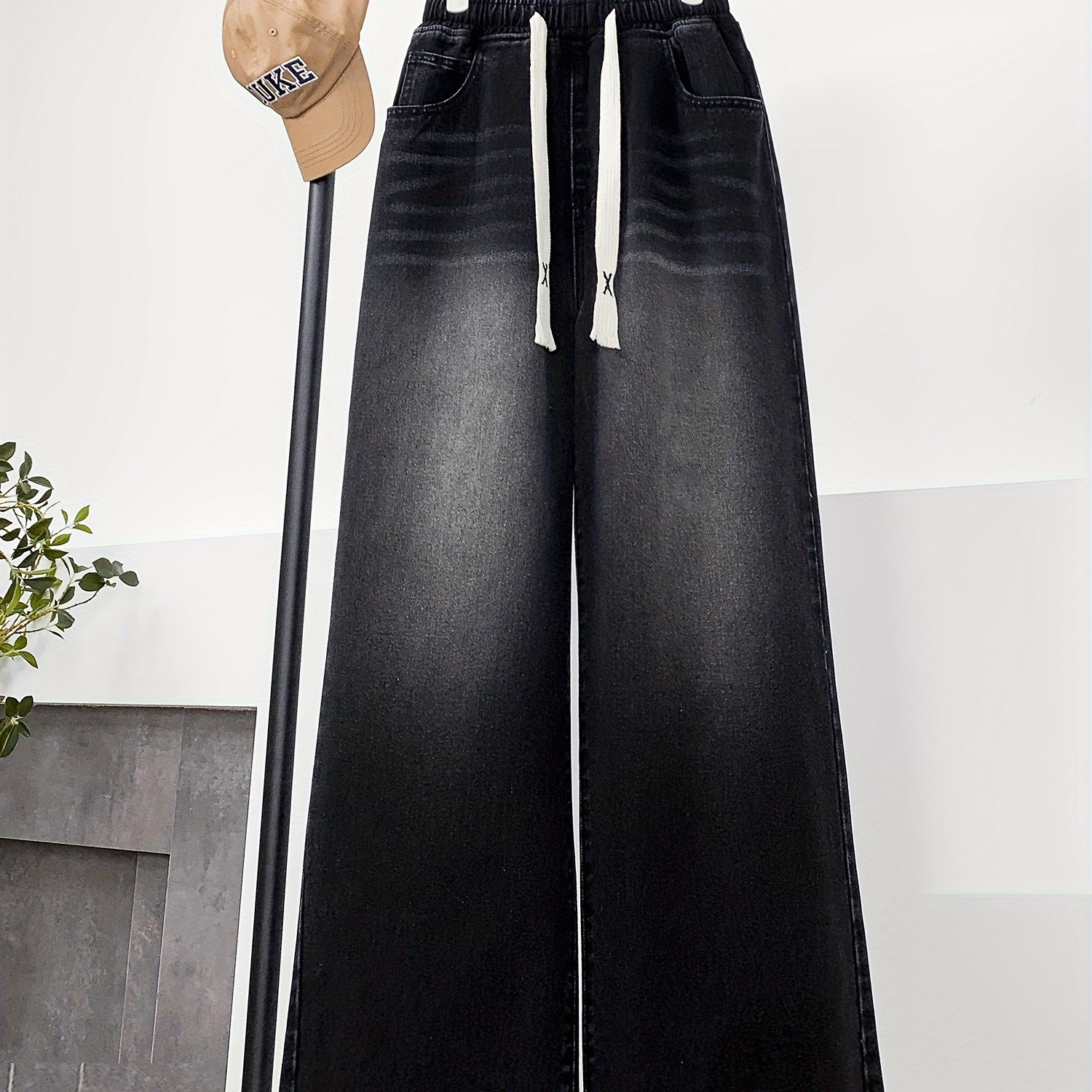 

Women's Drawstring Straight Pants , Waist Leg For Women, All- Non-stretch, Women's & Clothing, Women's Clothing &