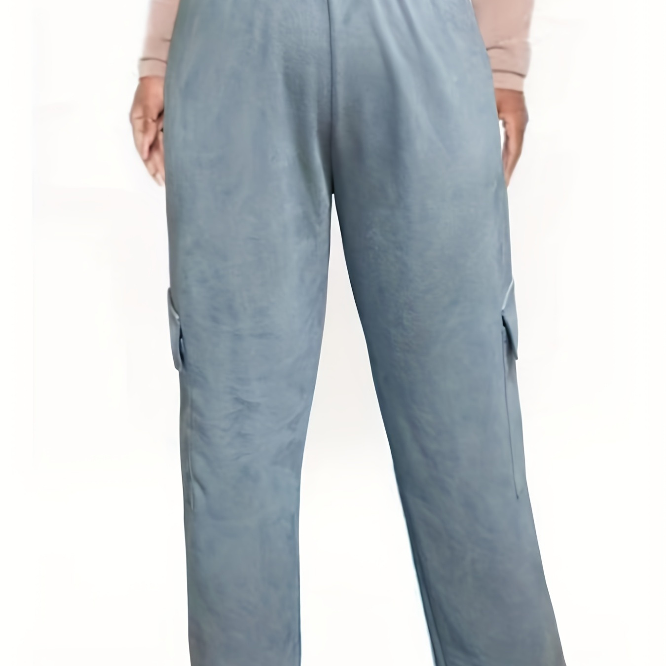 Plus Size Y2k Cargo Pants Women's Plus High Button Fly - Temu Mexico