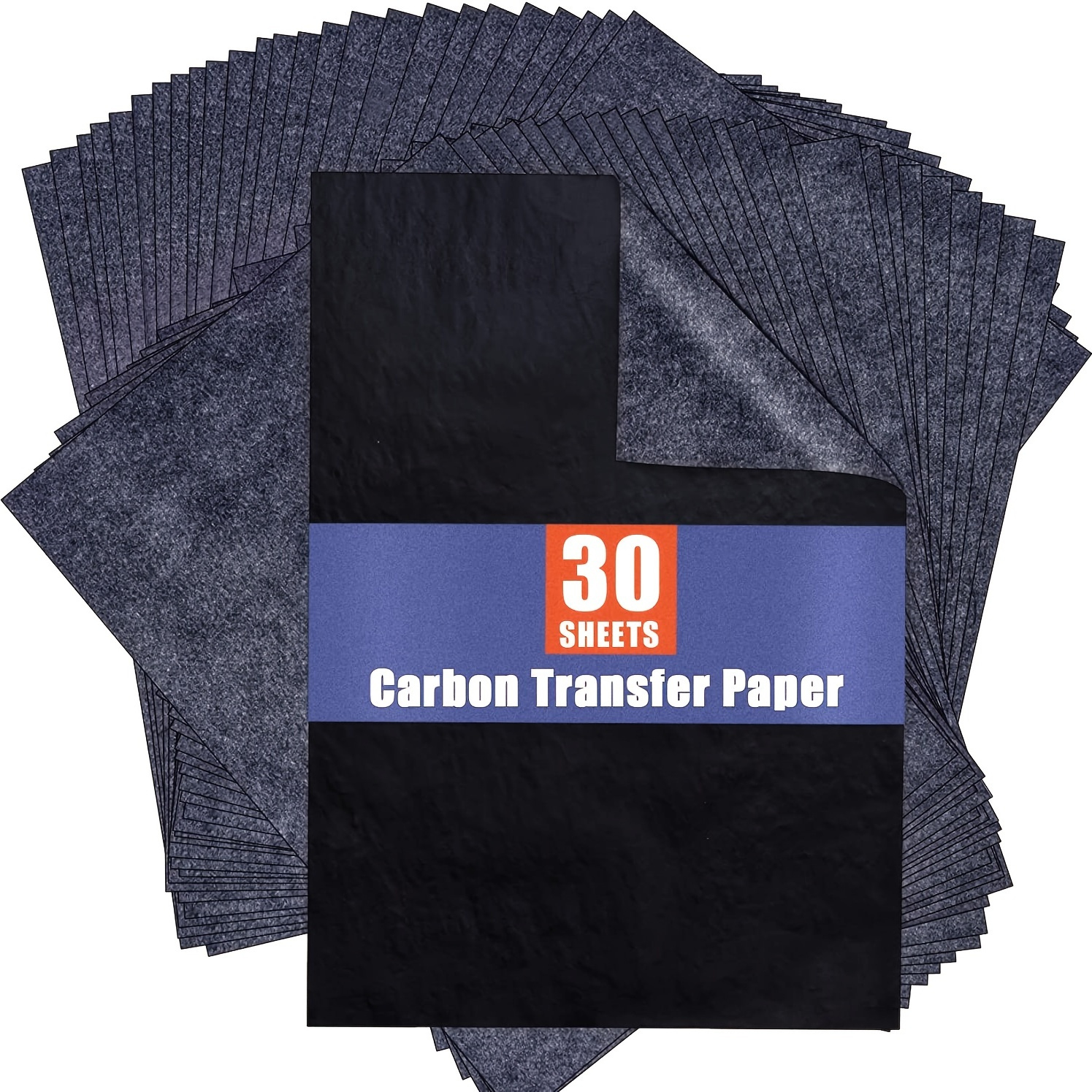 30 hojas de papel de transferencia de carbono, papel de calco, papel de  copia de grafito de carbono con 5 piezas de lápiz capacitivo para madera