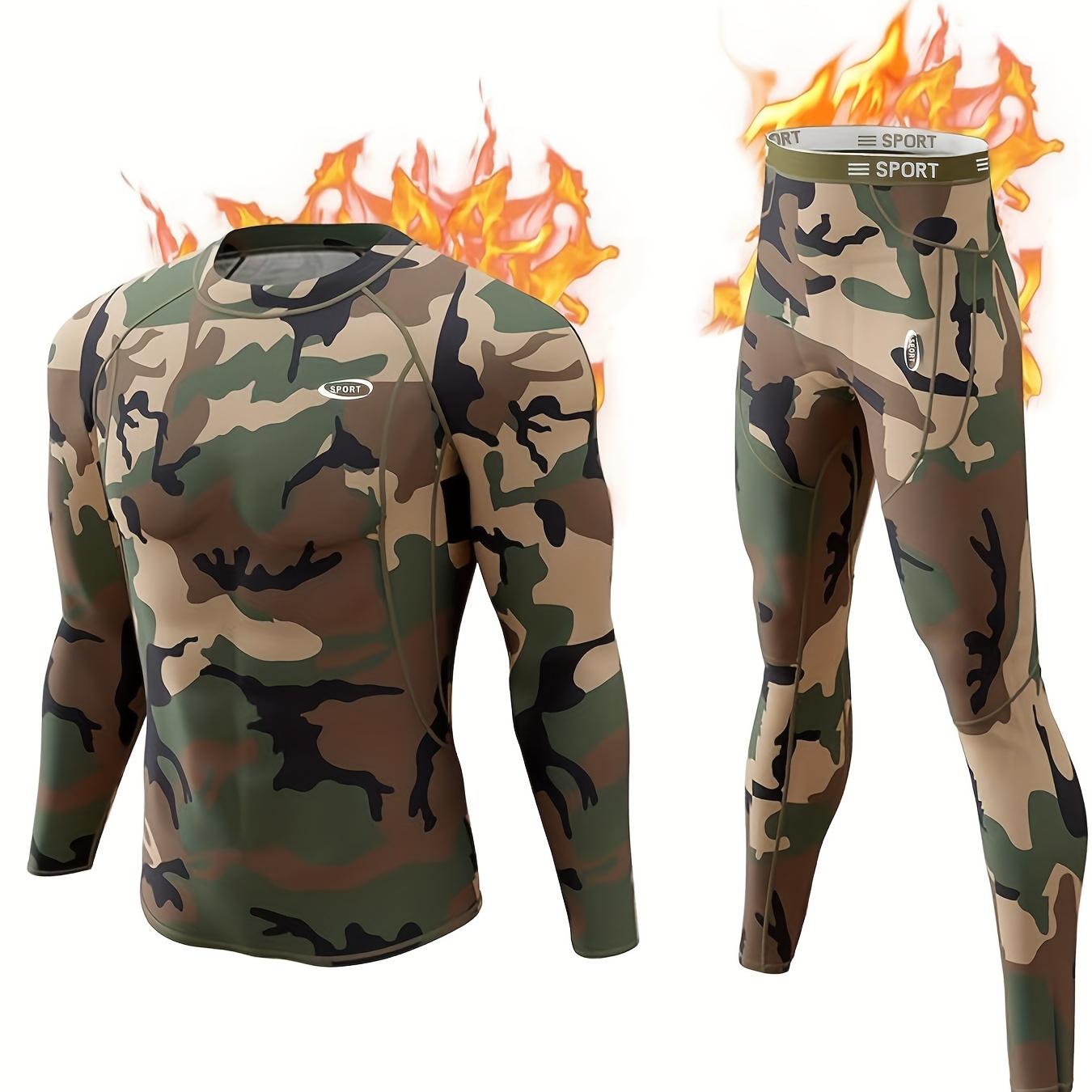 Camouflage long johns discount