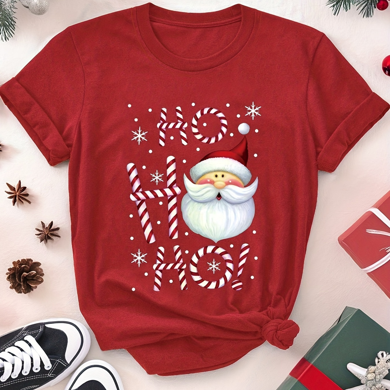 

1pc 's Christmas T- And - Tee, , Applique ,