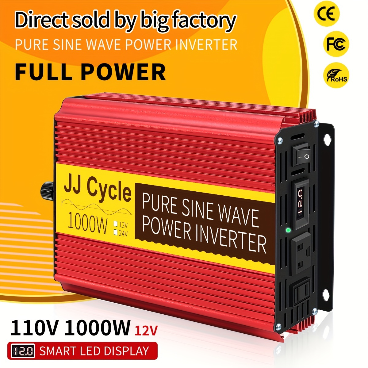 Pure Sine Wave Power Inverter 12v/24v Ac 220v 50hz - Temu Philippines