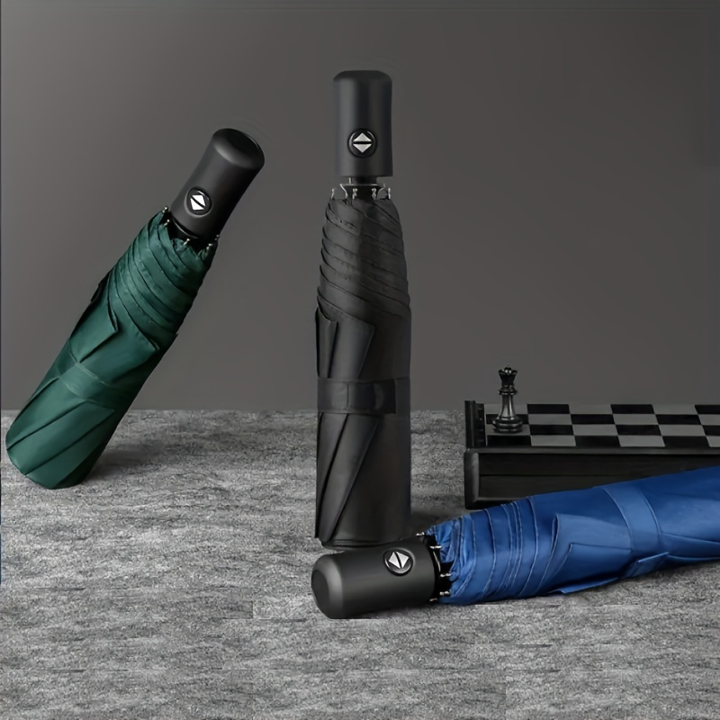 

Business Classic Folding Umbrella, Rain Or Shine Dual-use Windproof And Rainproof Fully Automatic Umbrella