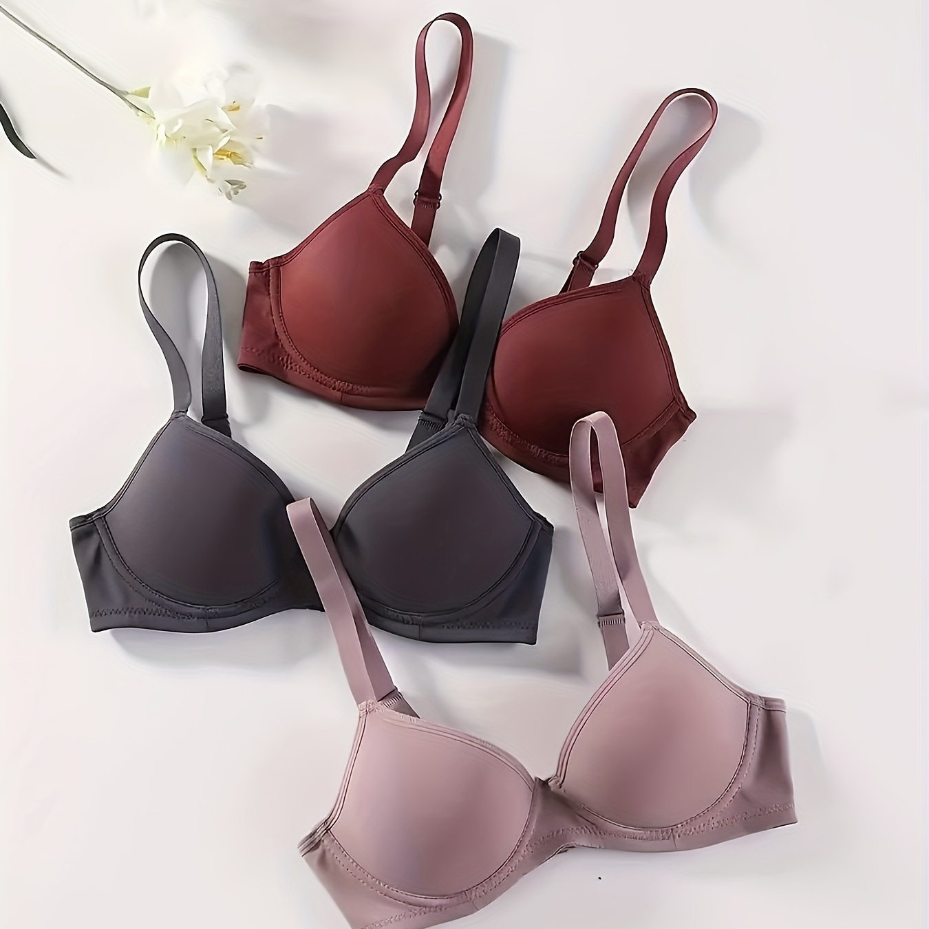 

Ensemble de 3 soutiens-gorge couture, soutien-gorge push-up sexy et confortable, lingerie et sous-vêtements pour femmes