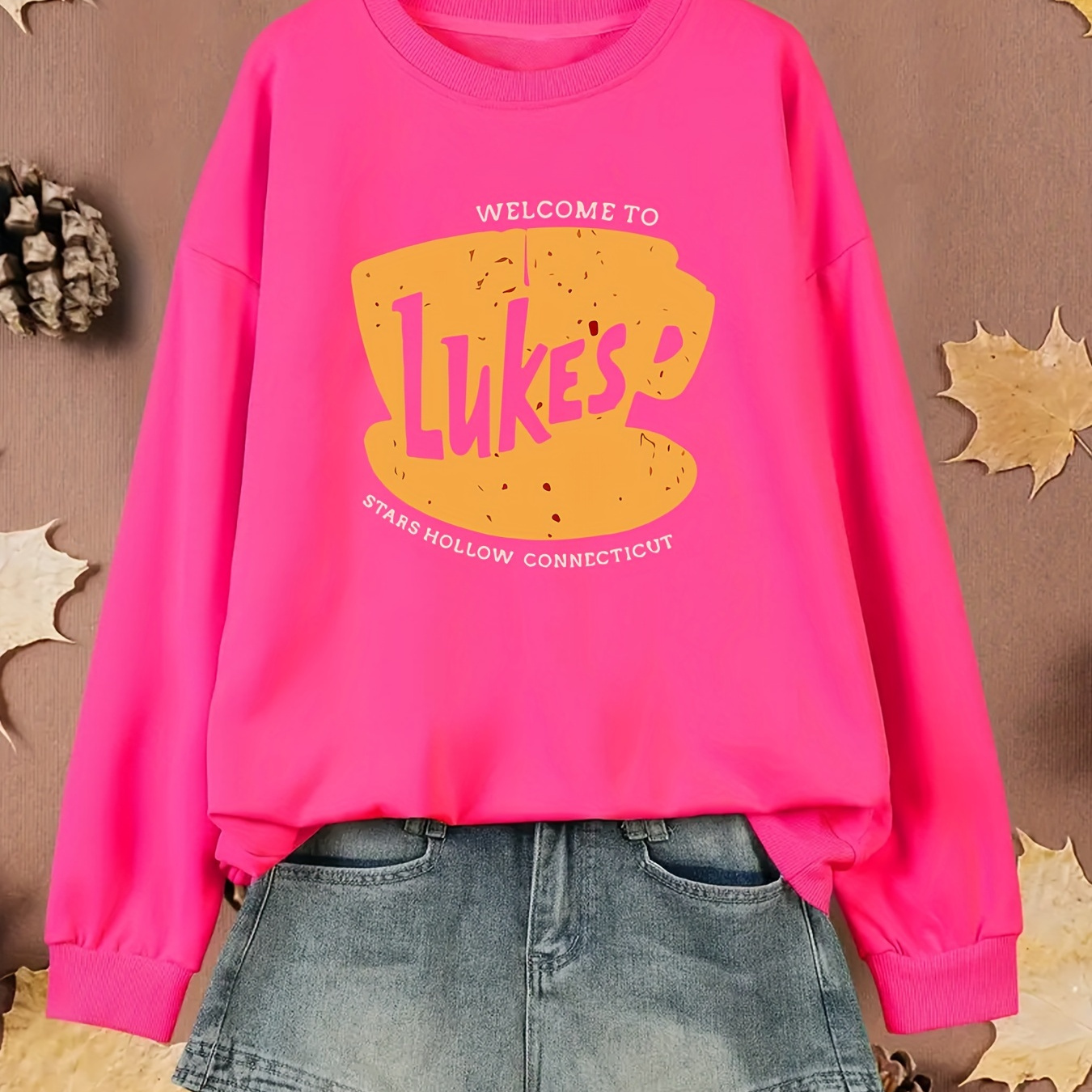 

Plus Size Sweatshirt For Women - , Long Sleeve , - For Fall &