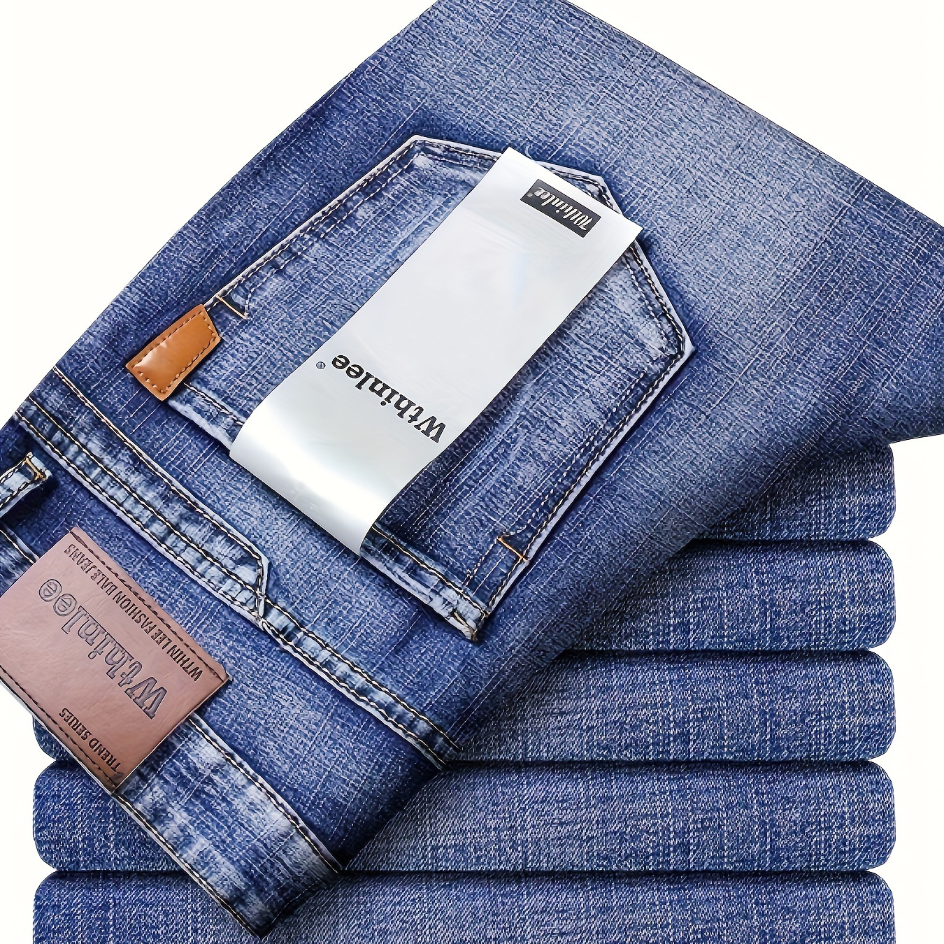 

Jeans semi-formels pour hommes, design classique et chic, jeans droits pour les affaires