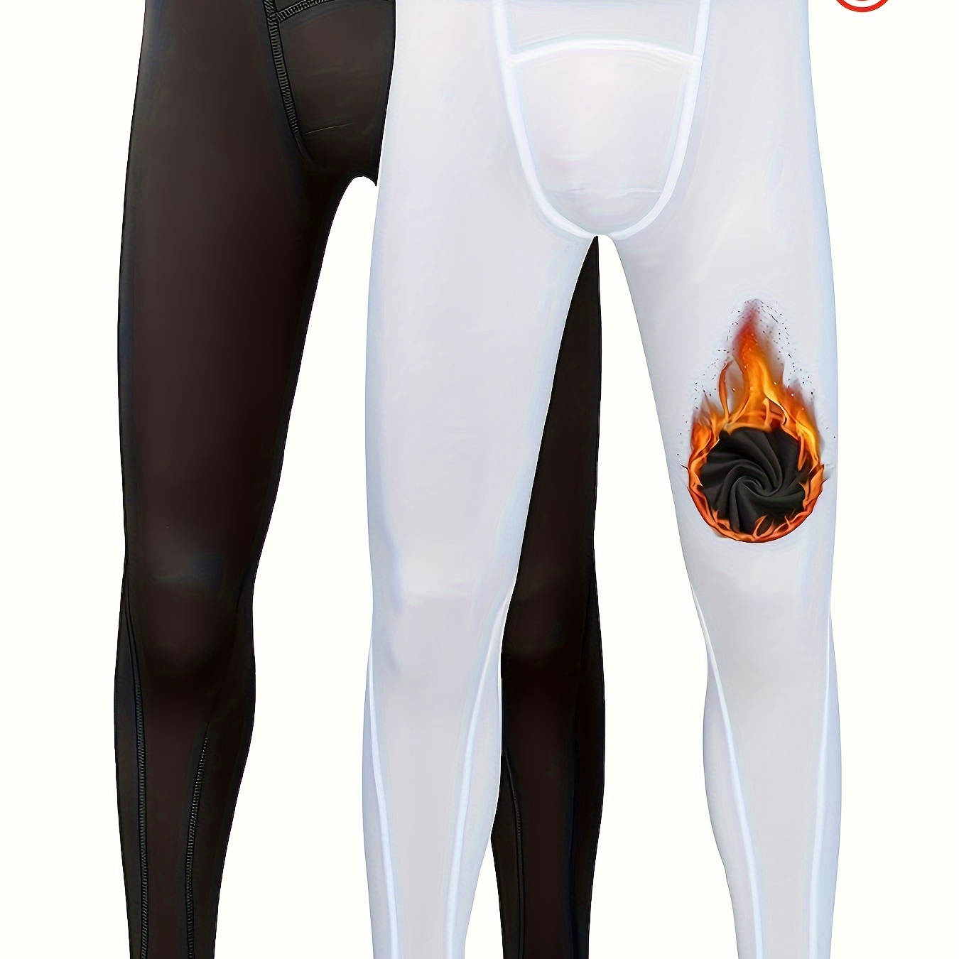 * 2pcs Boy's Thermal Compression Leggings, Fleece Lined Pants, Base Layer  Tights, Cold Weather Gear