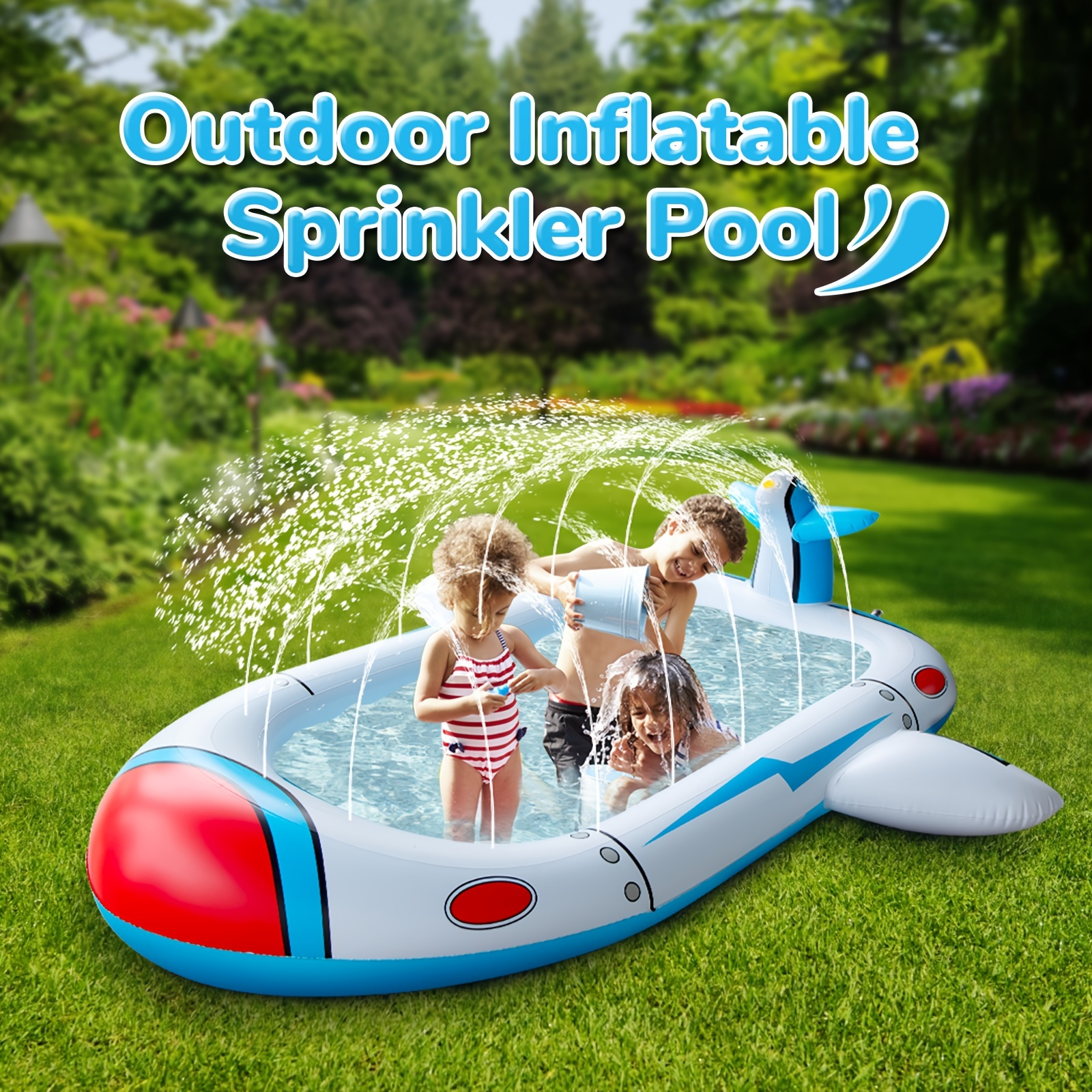 Dolphin Inflatable Water Jet Game Pool Lawn Game Pool