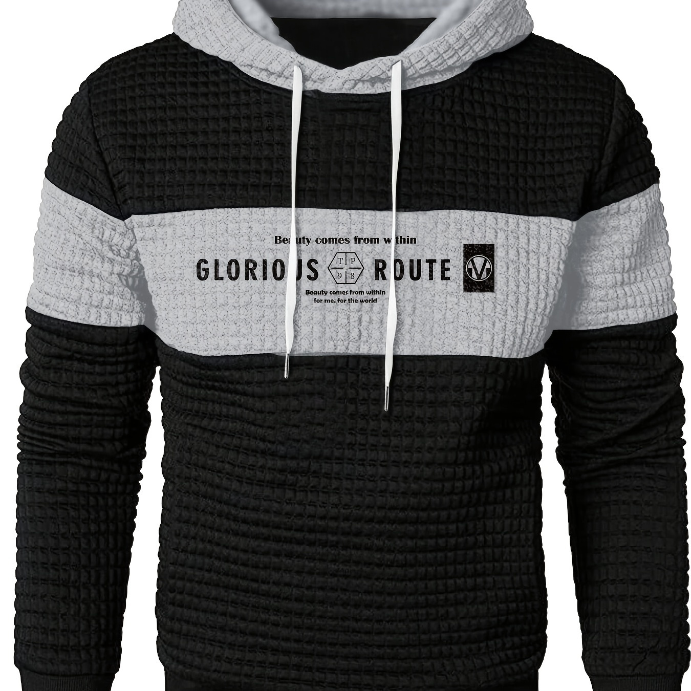 

For Men – Polyester Elastane, Long Sleeve Hooded Sweatshirt Applique, And ,