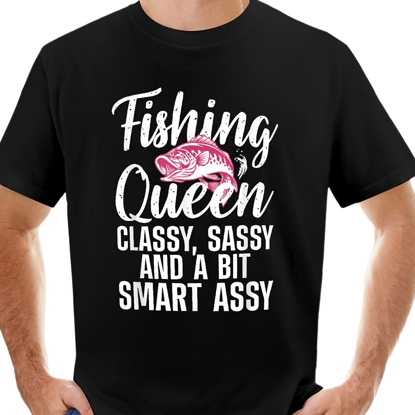 

Funny Fishing Queen Design For Women Ladies T-shirt