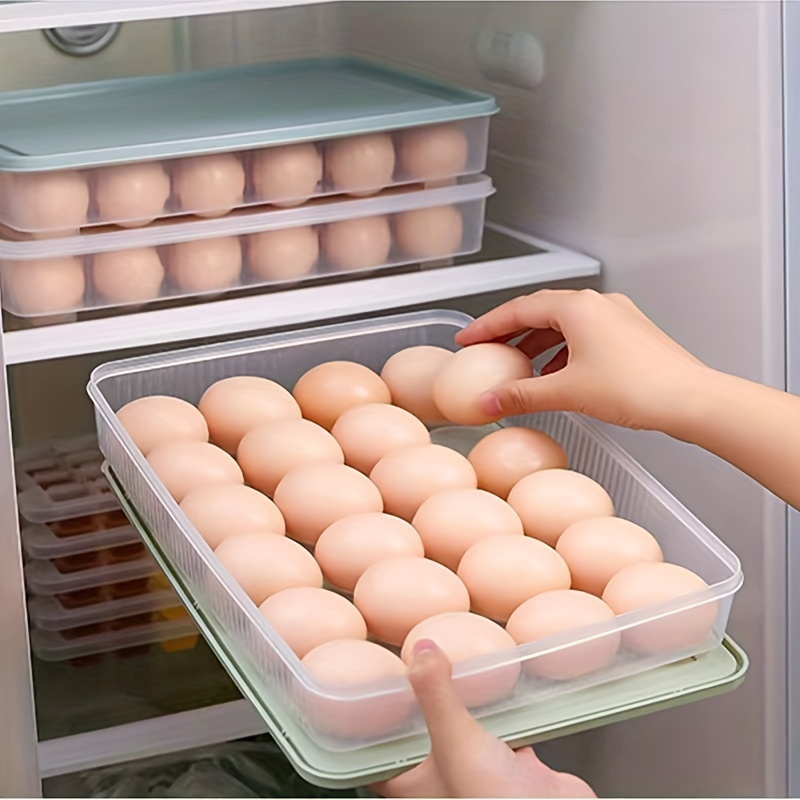 

Refrigerator Egg Box Food Preservation Box Egg Holder Egg Lattice Kitchen Transparent Plastic Box Put Egg Storage Box