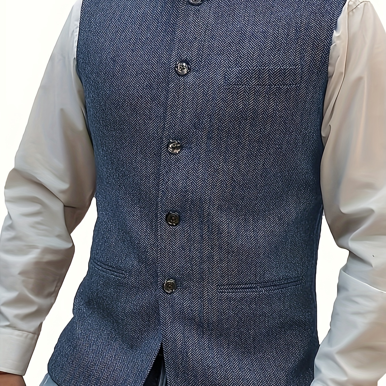 Gilet In Tweed Spina Di Pesce RRL Double RL – Lana Inglese, Nuovo Con Etichette (taglia M, Valore $490)