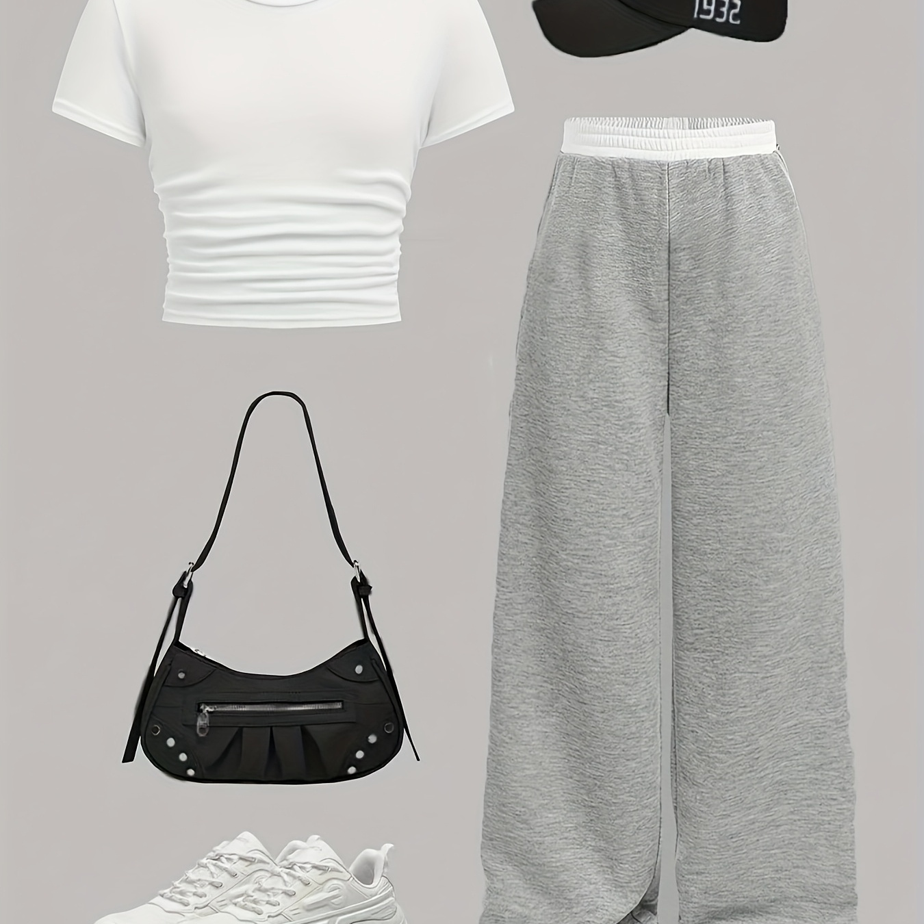 Girls' Short-Sleeve And Long-Pants Outfit for Older Children, Featuring Stylish Side Pleats, a Solid Color Knitted Top Paired with Casual Straight-Leg Sports Pants, Perfect for a Comfortable Spring And Summer Set, for Outdoor, Perfect for Outdoor