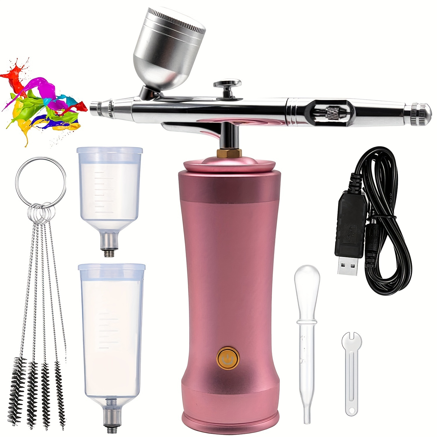 30psi Upgraded Airbrush Kit With Air Compressor Portable - Temu