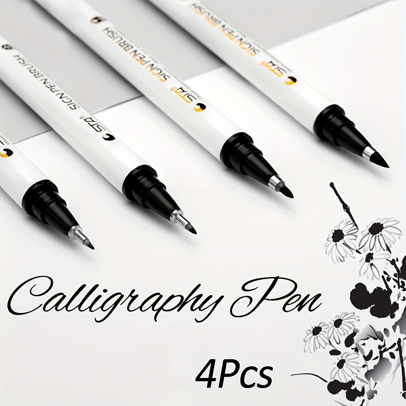 6pcs Calligraphy Pens, Hand Lettering Pens, Calligraphy Brush Pen set for  Beginners Writing, Sketching, Scrapbooking, Journaling, Soft and Fine Tip,  Colored Ink Drawing Pen Set