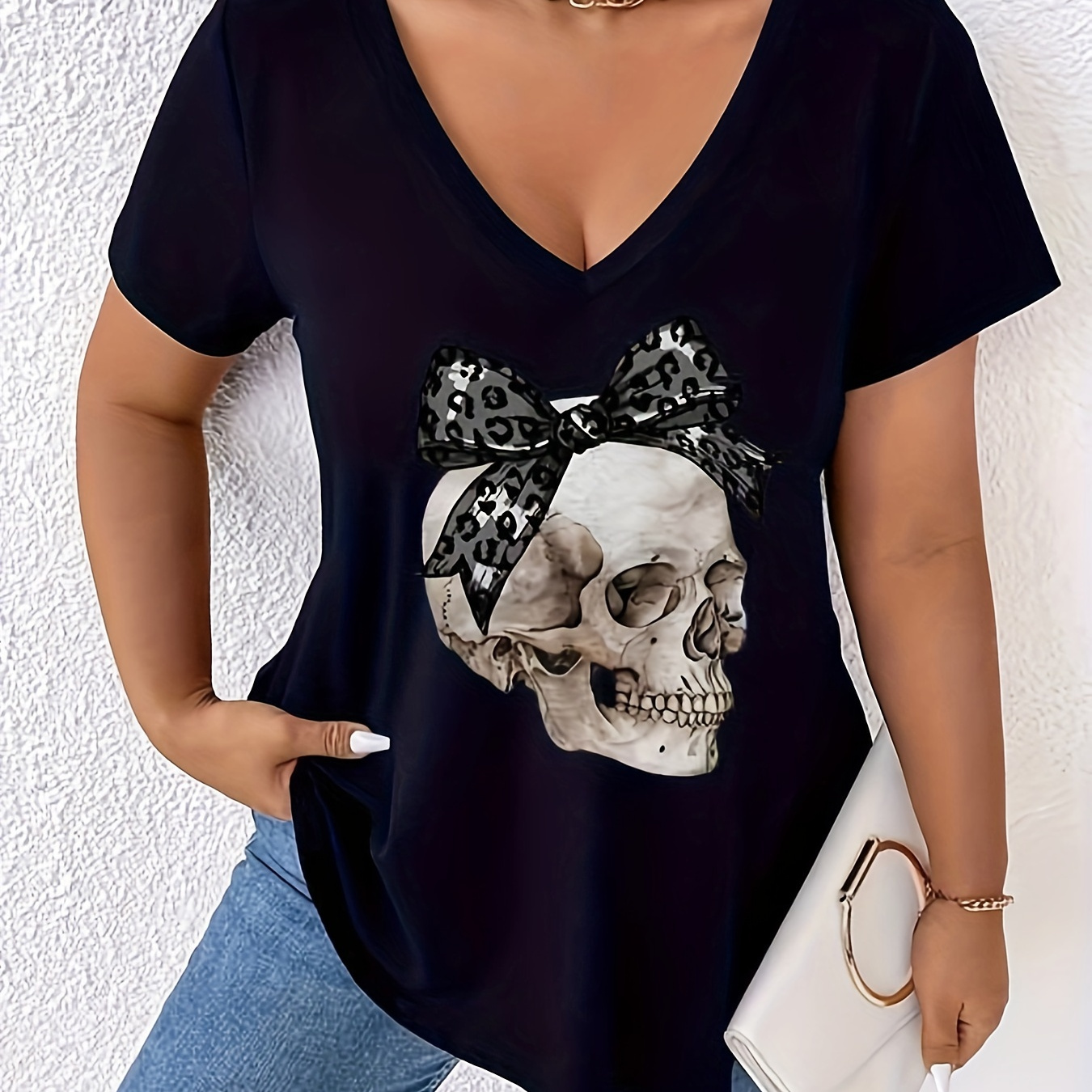 

V- T- For Women - Skull , , Polyester , - For /summer