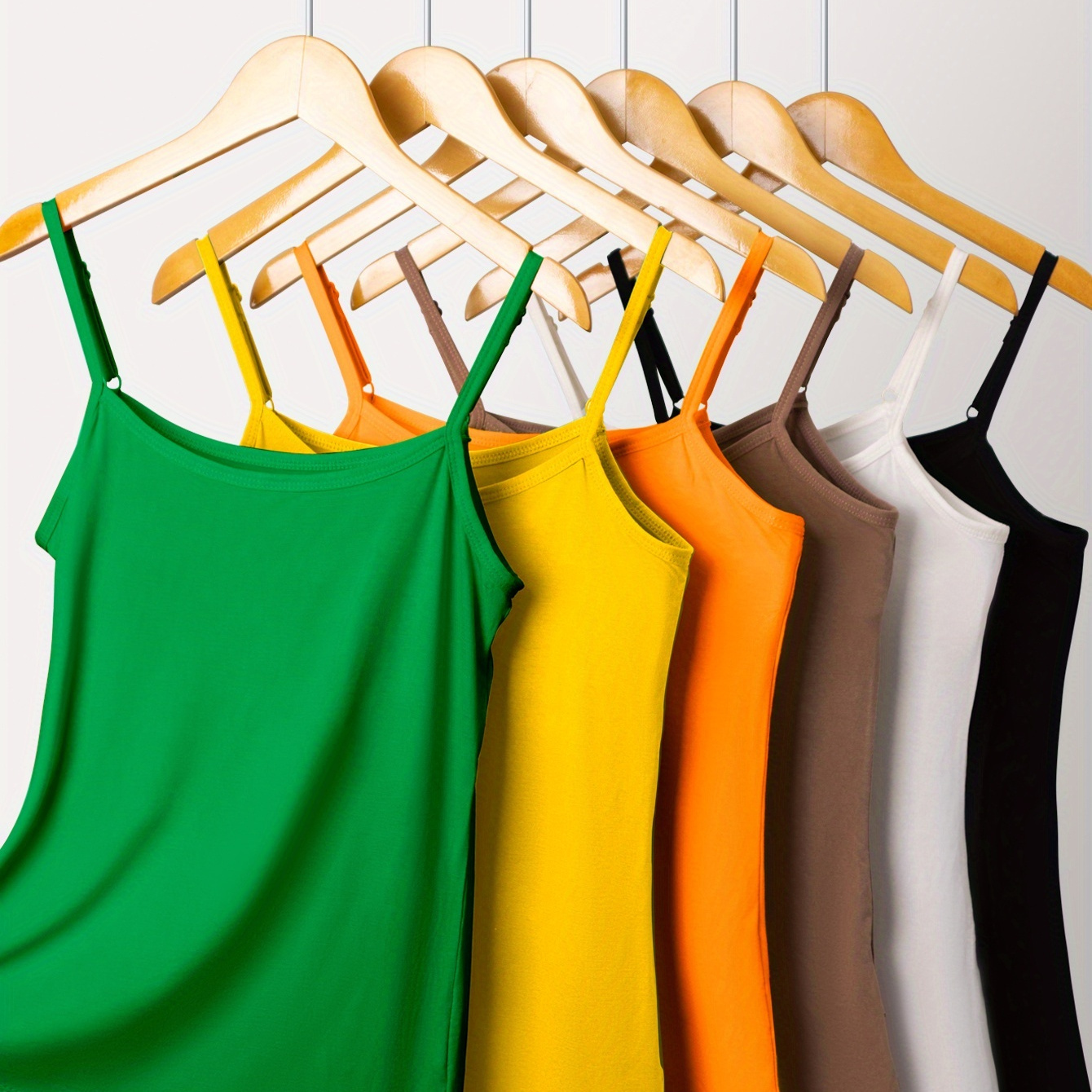 TEMU 6pcs Women's Summer With Bottom Lining And Beautiful Back