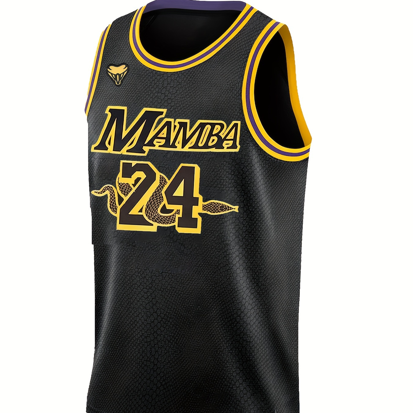 

Men's Mamba #8 #24 Basketball Jersey, Retro Classic Black Basketball Shirt, Embroidery Tank Top For Sports Uniform