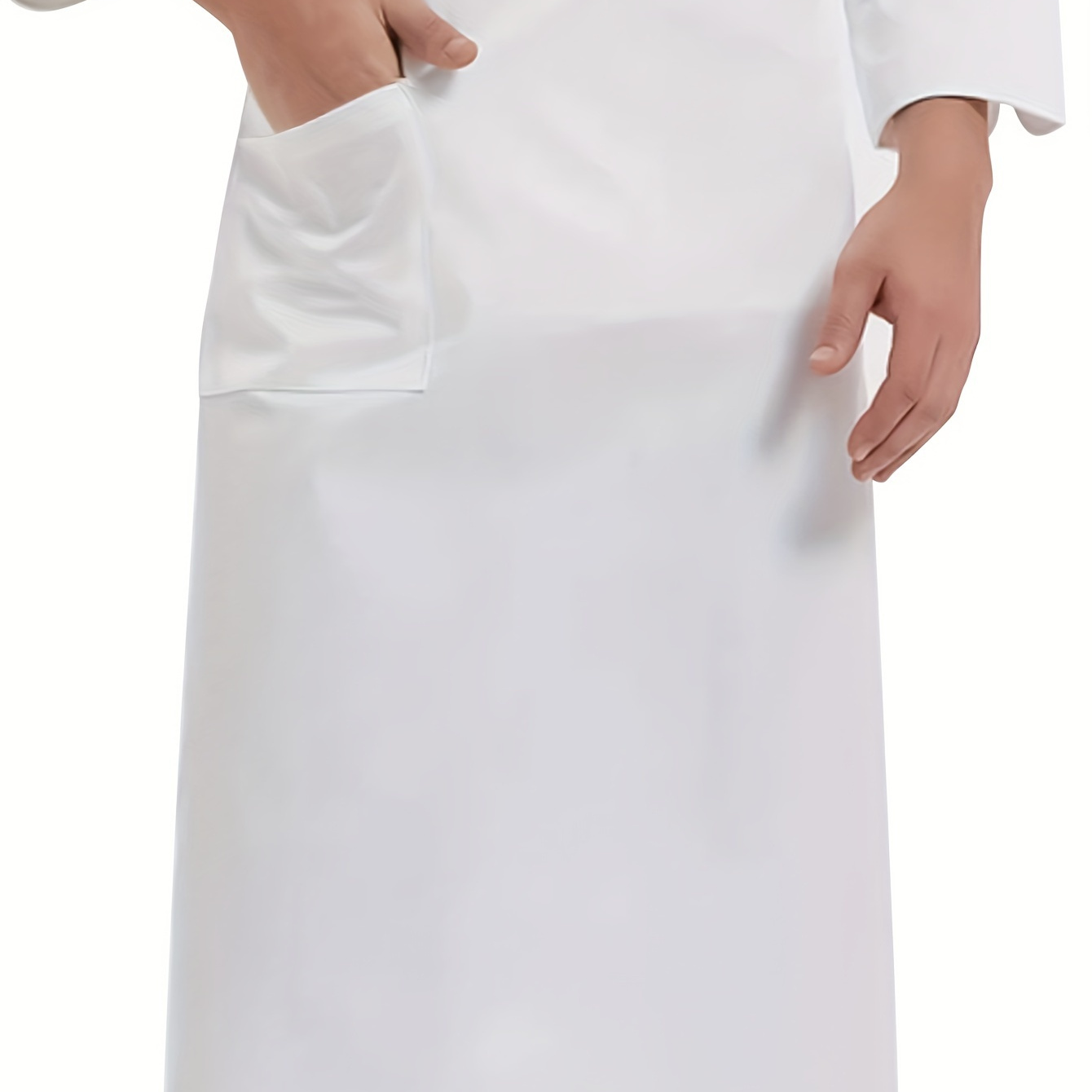 

Chef Apron With Pockets - Polyester, Non-stretch, Solid Color For Kitchen, Restaurant, & Baking