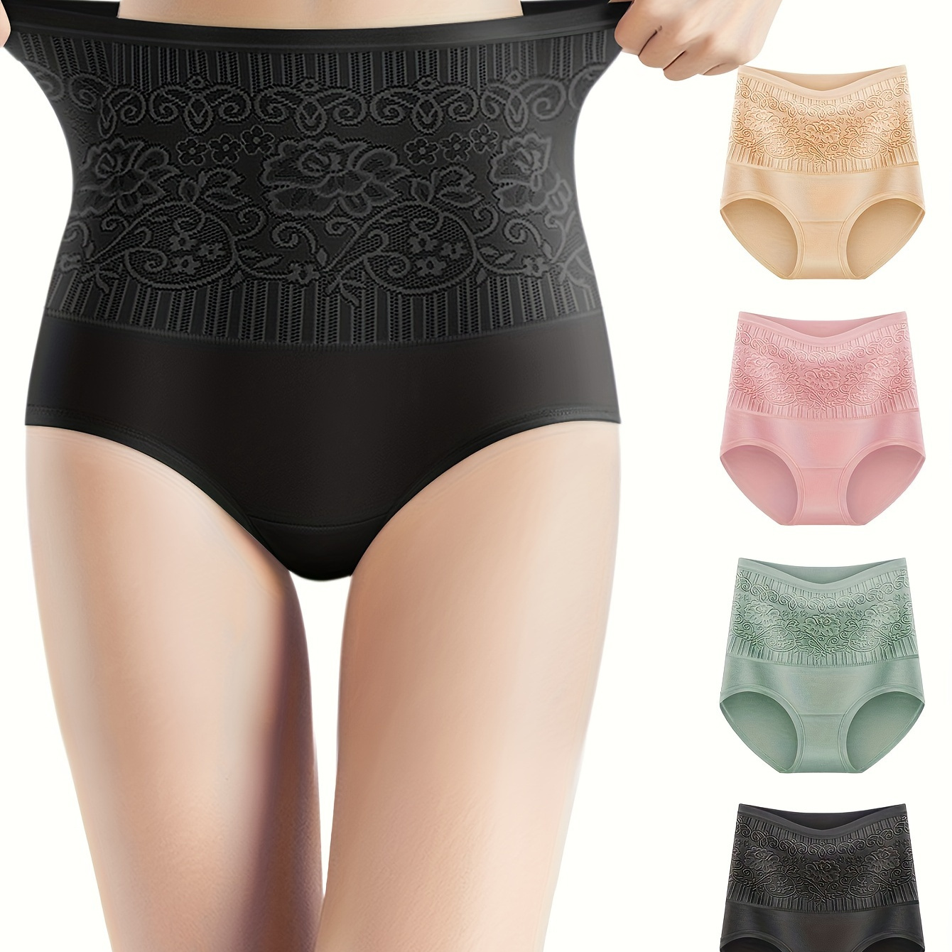 2pcs Seamless Briefs Panty Women High Waist Panties Female Shaperwear  Underwear Lingerie Comfort Tummy Control Underpants Set - Panties -  AliExpress