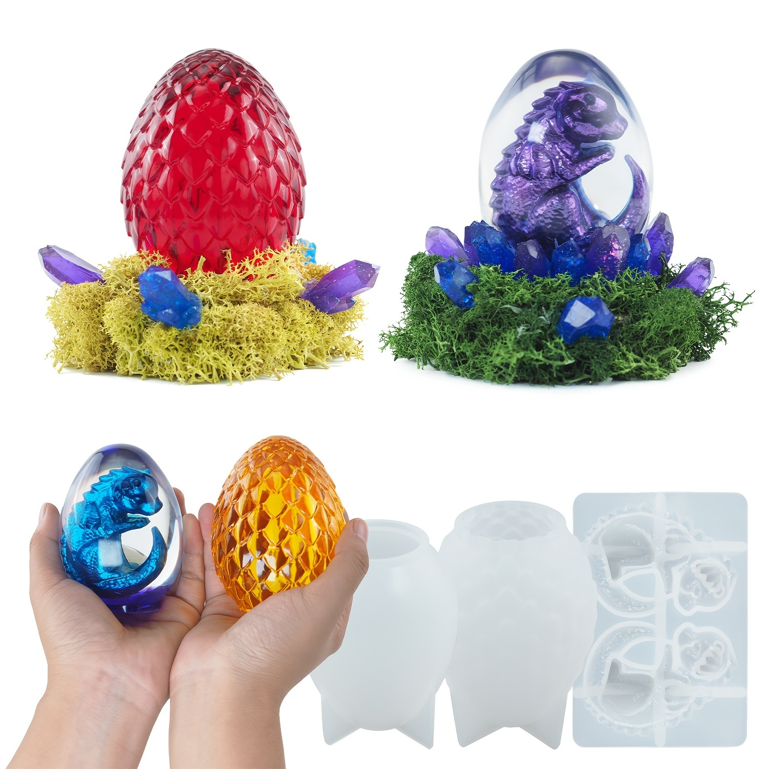 3d Dragon Egg Resin Mold Set fondant Molds Dragon Epoxy - Temu