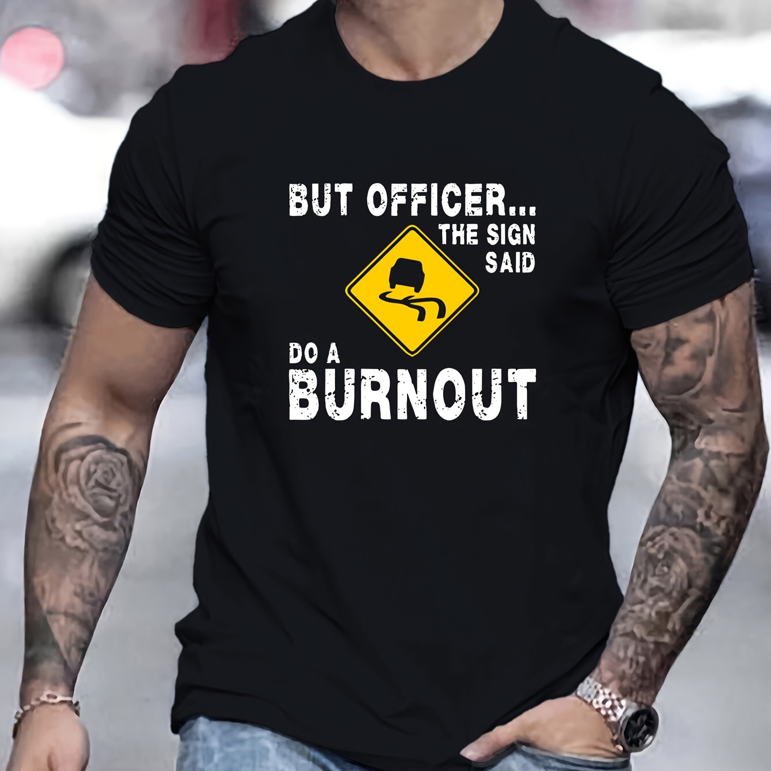 

Men's Print T-shirt, Casual Short Sleeve Crew Neck Tee, Men's Clothing For Outdoor