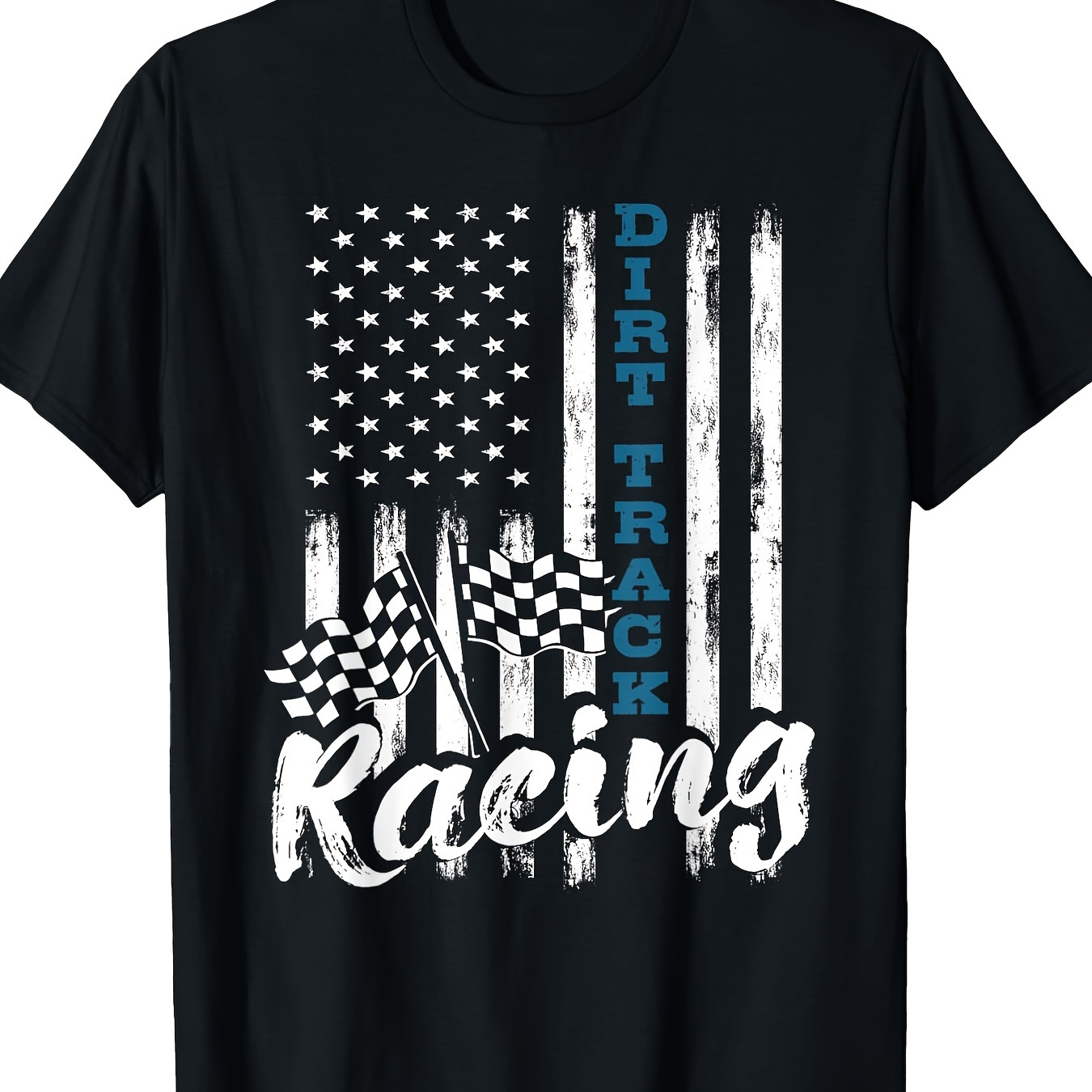 

Dirt - Patriotic Usa Flag Racer T-shirt-100%cotton-220g