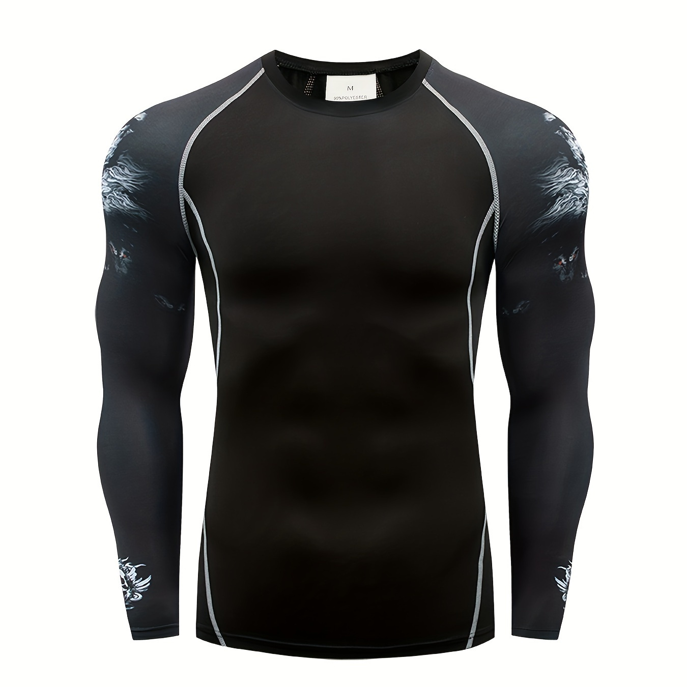 

Men's Sweat-absorbing Quick-drying Fitness Sports Sweatshirt With Printing, Layer